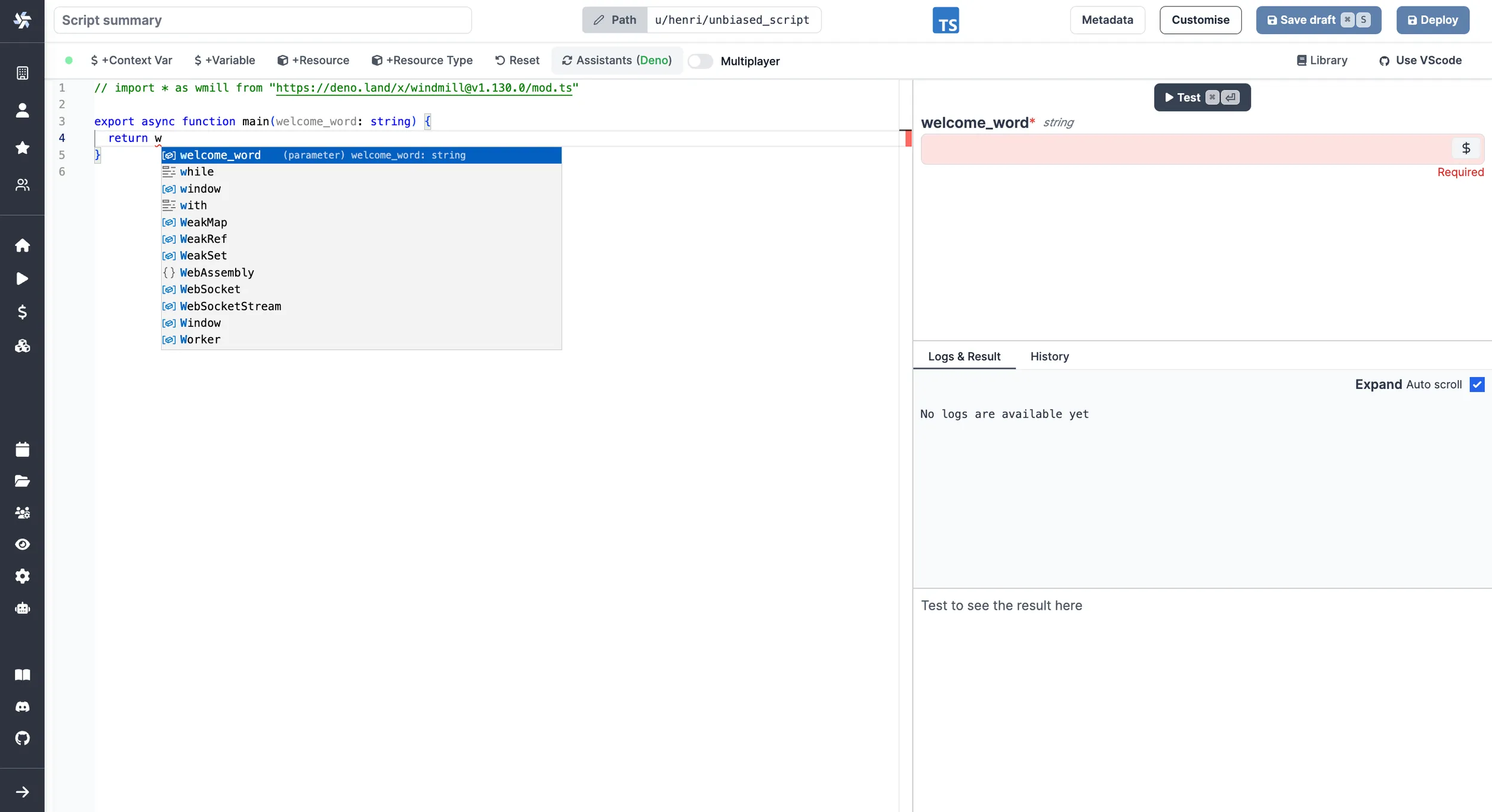 Code Assistant Deno Code Assistant Deno